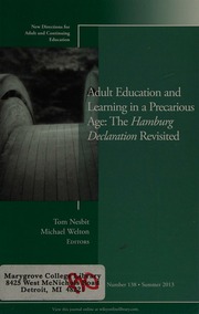 Adult Education And Learning In Precarious Age The Hamburg Declaration Revisited Nesbit