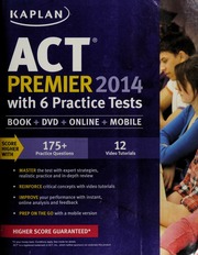 Act Premier 2014 2014 Ed Kaplan Publishing American College Testing Program