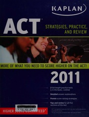 Act Strategies Practice And Review 2011 Ed American College Testing Program Kaplan Publishing