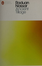 Ancient Tillage Nassar Raduan 1935 Author Sotelino Karen Sherwood