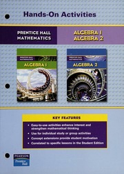 Algebra 1 And Algebra 2 Handson Activities Prenticehall Inc