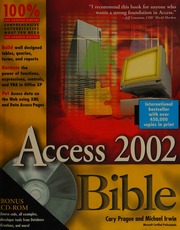 Access 2002 Bible Prague Cary N Irwin Michael R