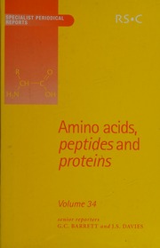Amino Acids Peptides And Proteins Vol 34 Barrett G C Davies