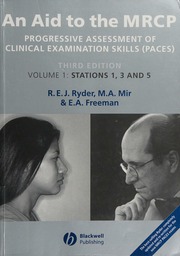 An Aid To The Mrcp Paces 3rd Ed Ryder R E J Mir M A Freeman