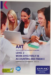 Aat Association Of Accounting Technicians 201213 Level 2 Work Effectively In Accounting And Finance Unknown