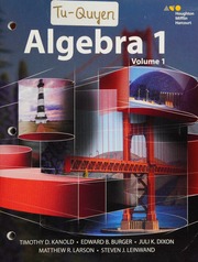 Algebra 1 Kanold Timothy D Author Burger Edward B 1963 Dixon