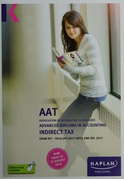 Aq2016 Indirect Tax Finance Act 2016 Exam Kit Association Of Accounting Technicians