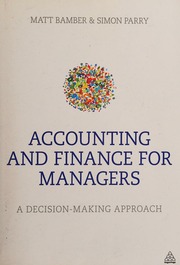 Accounting And Finance For Managers Bamber Matt Parry Simon