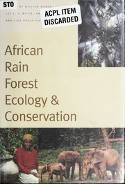 African Rain Forest Ecology And Conservation An Interdisciplinary Perspective Weber
