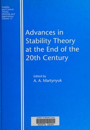 Advances In Stability Theory At The End Of The 20th Century Martyniuk