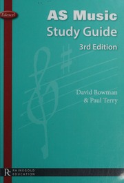 As Music Study Guide Bowman David 1940 Terry Paul