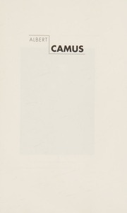 Albert Camus Elements Of A Life Zaretsky Robert 1955