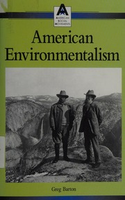 American Environmentalism 1 Edition Barton Greg Gregory Allen