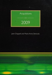 Acquisitions 2009 Chappell Jane Denicolo Marieanne