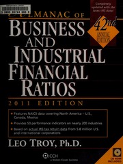 Almanac Of Business And Industrial Financial Ratios 2011 Ed Troy