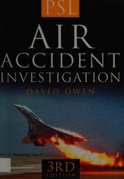 Air Accident Investigation 3rd Ed Owen David 1939