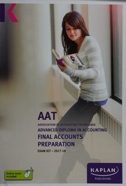 Aat Aq2016 Final Accounts Preparation Exam Kit Association Of Accounting Technicians