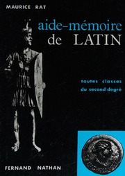 Aidemémoire De Latin Maurice Rat