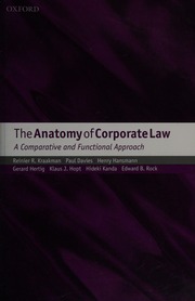 The Anatomy Of Corporate Law A Comparative And Functional Approach Kraakman