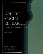 Applied Social Research A Tool For The Human Services 7th Ed Monette