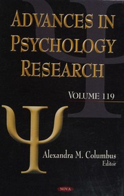 Advances In Psychology Research Volume 119 Alexandra M Columbus