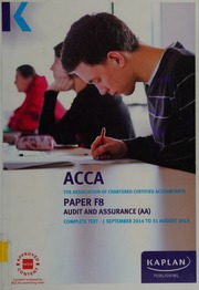 Acca Paper F8 Audit And Assurance Unknown