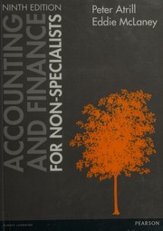 Accounting And Finance For Nonspecialists Atrill Peter Mclaney