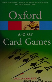 The Az Of Card Games 2nd Ed Parlett David 1939 Parlett David