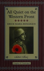 All Quiet On The Western Front Remarque Erich Maria 18981970