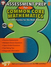 Assessment Prep For Common Core Mathematics Grade 8 Karise Mace