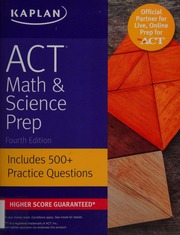 Act Math Science Prep Kaplan Publishing Editor