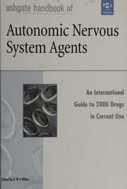 Ashgate Handbook Of Autonomic Nervous System Agents Milne George W A