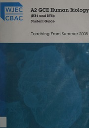 A2 Gce Human Biology Hb4 And By5 Student Guide Rowlands Gareth