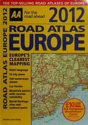 Aa 2012 Road Atlas Europe Automobile Association Great Britain Cartographic Department