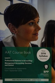 Aat Management Accounting Decision Control Bpp Learning Media