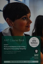 Aat Management Accounting Budgeting Coursebook Bpp Learning Media