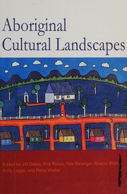 Aboriginal Cultural Landscapes Oakes Jill E Jill Elizabeth