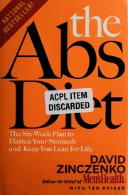The Abs Diet The Sixweek Plan To Flatten Your Stomach And Keep You Lean For Life Zinczenko
