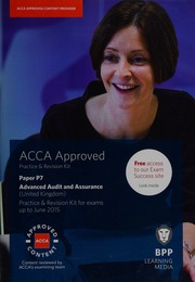 Acca For Exams Up To June 2015 Paper P7 Advanced Audit And Assurance United Kingdom Bpp Learning Media Firm