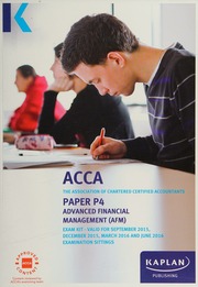 Acca Paper P4 Advanced Financial Management Unknown