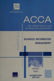 Acca Professional Examinations Business Information Management Part 3 Paper 34 Study Text Unknown
