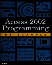 Access 2002 Programming By Example 1st Edition Villareal Bob