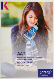 Access Award In Bookkeeping Study Text 2018 Qualifications And Credit Framework Aat Level 1 Kaplan Publishing