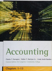 Accounting Chapters 113 Custom Edition For Longview Community College Na