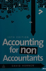 Accounting For Nonaccountants Horner David 1970