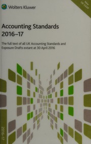 Accounting Standards 201617 Extant At 30 April 2016 Institute Of Chartered Accountants In England And Wales