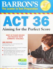 Act 36 Aiming For The Perfect Score 3rd Ed Spare Alexander