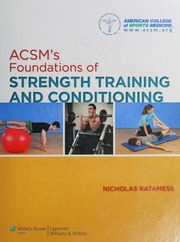 Acsms Foundations Of Strength Training And Conditioning Ratamess