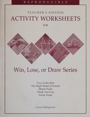 Activity Worksheets For Win Lose Or Draw Sports Series Teachers Edition Collingwood