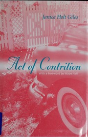 Act Of Contrition Giles Janice Holt
